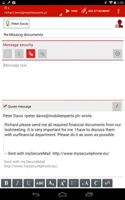 mySecureMail android App screenshot 0