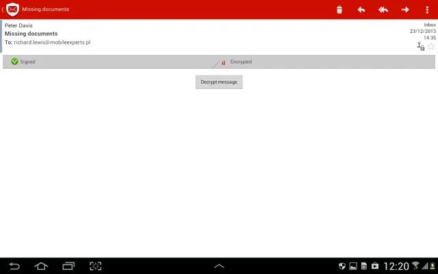 mySecureMail android App screenshot 9