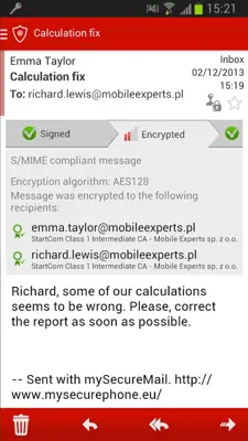 mySecureMail android App screenshot 13