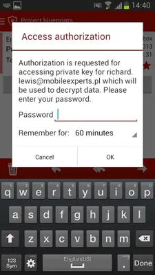 mySecureMail android App screenshot 14