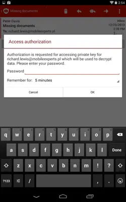 mySecureMail android App screenshot 2