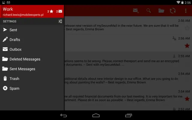 mySecureMail android App screenshot 4